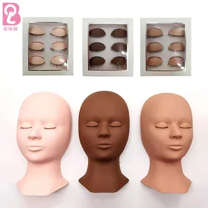 Beiqili Lash Mannequin Head, Practice Training Head,Cosmetology Doll Face Rubber Practice Head For Makeup and Eyelash Extentio