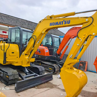 Excavator Mini Komatsu PC56 Bekas 5.6 Ton Zero Tail Swing Ultra Compact Mesin Original Jam Kerja Rendah Harga Terjangkau  Mendukung Kustomisasi
