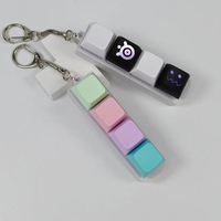 Laser Engrave Keyboard Keychain Wholesale Custom Key Chain Switch Keychain Keyboard Button Keycap Fidget Clicker Toy Uv Printing
