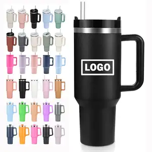 Caneca de viagem H 2.0 Adventure quencher, copos térmicos de aço inoxidável com isolamento por sublimação, copo de 40 onças com alça, ideal para viagem