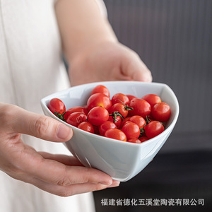 Juego de Tazones de Cerámica Triangulares para Ensalada, Frutas, Helado y Postre, Vajilla para Cocina y Mesa, Juego de 3 Piezas - Product Image 4