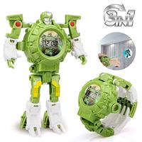 Montre robot transformable 3 en 1, montre numérique pour enfants avec projection, jouets robot transformables pour garçons et filles de 3, 4, 5 à 10 ans