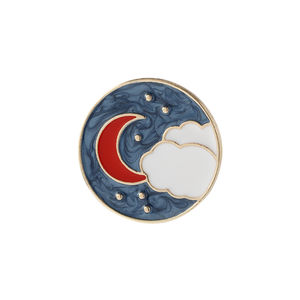 Vintage soleil lune <span class=keywords><strong>mont</strong></span> Fuji vagues émail perle broches broches classique métal rond épinglette <span class=keywords><strong>dame</strong></span> Baroque manteau vêtements Badges - Product Image 5