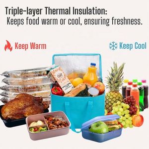 Wholesale Waterproof Delivery Cooler Bags Multi-functional Outdoor Insulated Custom Non Woven Cooler Bag With Logo Printed - Product Image 4