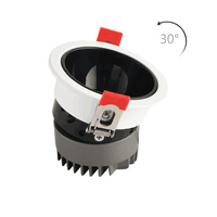 Vente en gros d'usine, spot encastré COB, boîtier en aluminium, anti-éblouissement, projecteur LED, 7W, downlight LED COB