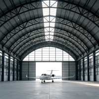 Kit de construction métallique à faible teneur en carbone, érection rapide, structure en acier industrielle antirouille, hangar pour avions