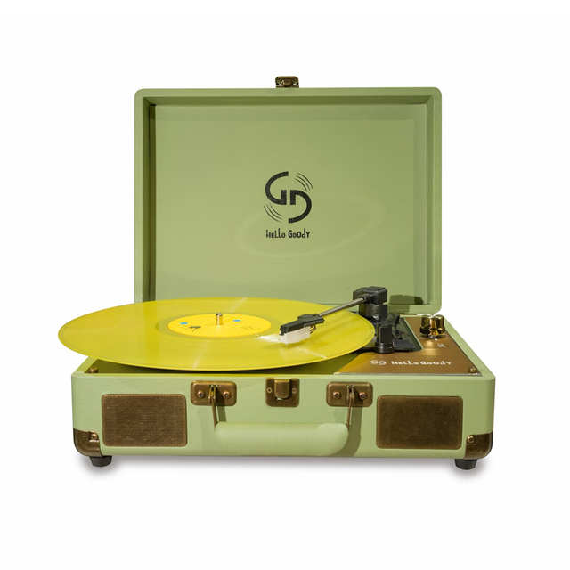 High Quality Portable Mini Stereo CD Player Solid Wood Turntable with USB & Recording Feature for Home Use