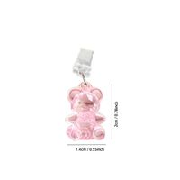 Bouchon anti-poussière pour téléphone portable Kawaii Bouchon anti-poussière en acrylique Bouchon anti-poussière pour ours Prise de port de charge Mignon pour téléphone/Type C