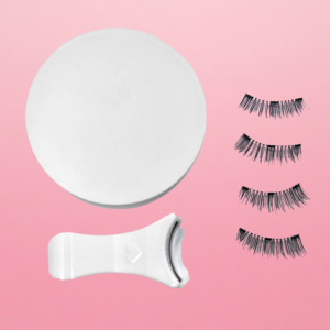 ชุดขนตาแม่เหล็กน้ำหนักเบาแบบแฮนด์เมด1คู่พร้อมชุดขนตางอนแบบซีซีและกระจก - Product Image 2