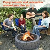 Brasero extérieur rond de 36 pouces sans fumée, en fer forgé robuste, insert chauffant pour jardin, emballage pour vente par correspondance