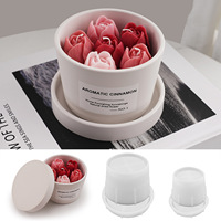 Moule en silicone DIY pour bougies, résine, plâtre, ciment, bols de rangement, pots de fleurs et récipients