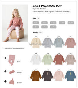 Toptan Düşük Minimum Sipariş Adedi Uzun Kollu Nervürlü Elastik Bebek Çocuk Tişörtü Rahat Temel Üst - Product Image 2