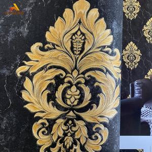 Cinese Vintage Decorazione Della Parete del Pvc Rotoli di Carta Damasco Modello 3D Tapete Carta Da Parati Deewar Carta Da Parati - Product Image 2
