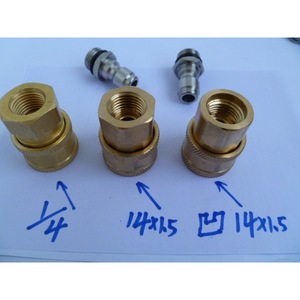 High Pressure Washer Quick Connector 14x1.5 M14 Stainless Steel Copper Bushing Union Garden Joint Adapter - Product Image 2