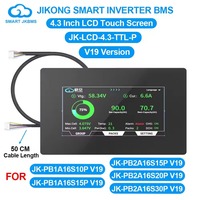 Écran d'affichage HD de 4,3 pouces JKBMS LCD-4.3-TTL-P V19 pour la série JKBMS PB BMS SOC, moniteur de tension de batterie OEM