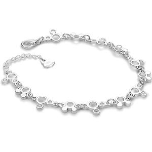 Diseño innovador Niños Mujeres Hombres Uso diario 925 Plata Blanco Chapado en oro <span class=keywords><strong>Mickey</strong></span> <span class=keywords><strong>Mouse</strong></span> Pulsera de cadena ajustable - Product Image 3