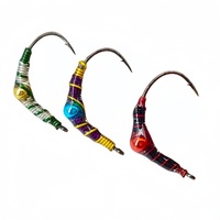 Lot de 5 mouches artificielles Nymphes Bioniques par boîte avec 9 hameçons #   Hameçon à œil en métal renforcé de fil, à pointe barbelée, pour la pêche à la truite, au bar et aux leurres à mouche