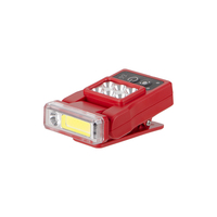 Lampe de travail multifonction à tête rotative LED COB, source lumineuse multicolore, avec clip de fixation, capteur magnétique à détection de mouvement, pour réparation extérieure