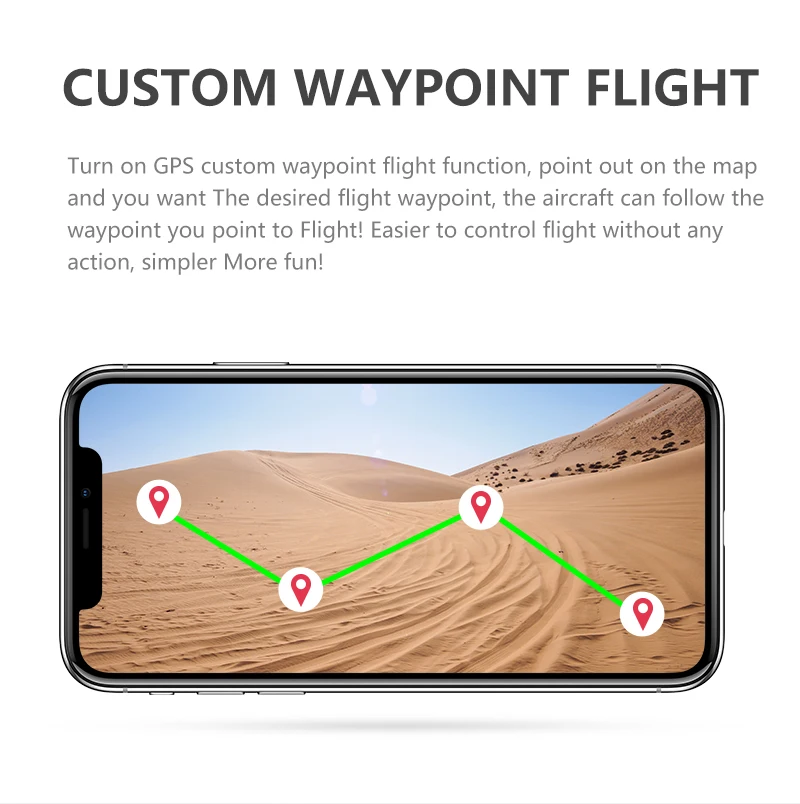 KY601G Drone, custom waypoint flight turn on gps custom way point flight