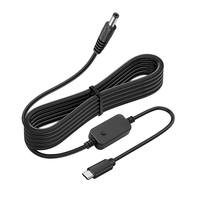 Cable de Carga PD Ajustable de 60W, Tipo-C a DC, con Voltaje Conmutable de 5V 20V 3A, Cable de Alimentación con Activación