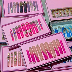 <span class=keywords><strong>Faux</strong></span> Ongles Réutilisables à Presser, Couverture Complète, Pointes Acryliques, Kit Artificiel pour DIY Nail Art, Coiffure de Salon, Fourniture en Gros - Product Image 4