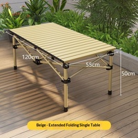 Table pliante portable en acier inoxydable avec ensemble de 4 chaises pour barbecue, camping, pique-nique, pêche, stand et voyage en voiture