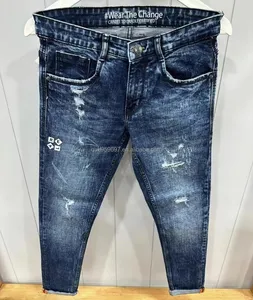 Hàng Mới 2024 Xu Hướng Thiết Kế Quần Áo Mùa Xuân Mùa Hè Ripped Jeans Chất Lượng Cao Thời Trang Phố Người Đàn Ông Của Jeans Denim Jeans