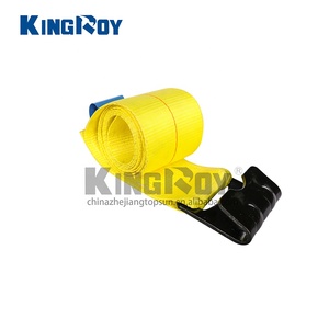 Kingroy 100Mm 16200lbs 4Inch Nhiệm Vụ Nặng Nề Phẳng Dây Đeo Ratchet Winch Dây Đeo Vải Với Móc Phẳng - Product Image 3