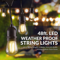 Guirlande lumineuse de décoration à Led S14, imperméable, usage extérieur, féerique, rétro, qualité commerciale, meilleure vente