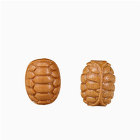 Perle lâche sculptée en bois naturel WD037, motif écaille de tortue, pendentif intercalaire en bois clair en forme de dos de tortue pour la fabrication de bracelets et colliers