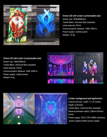 plein air personnalisé écran portable LED tapis magique écran LED écran textile charge de la batterie au lithium