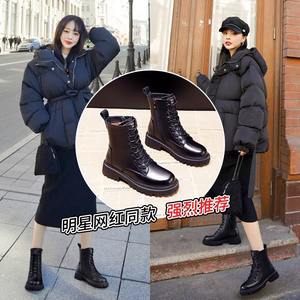 <span class=keywords><strong>Stivali</strong></span> da Donna Eleganti di Lusso <span class=keywords><strong>Neri</strong></span> Classici alla Caviglia, Scarpe Casual con Tacco Grosso per Camminare - Product Image 4