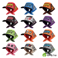 Casquette Bandana Y2K Personnalisée avec Impression par Sublimation, Motif Graphique, Protection Solaire, Écharpe, Casquette de Baseball, Streetwear, Fabricant OEM