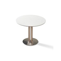 Table à manger rectangulaire moderne de luxe léger avec pieds en métal et plateau en pierre frittée pour l'ameublement de la maison
