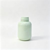 Bouteille PET vert clair de 250 ml, forme Boston, pompe mousse contrastante, nettoyage du visage et des mains, marque privée, flacon pompe moussant
