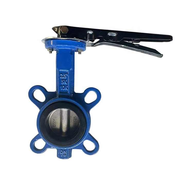 DI Lever Handle Manual Wafer Center Type Lined Butterfly Valve