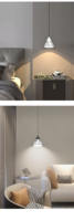 Luminaire suspendu LED télescopique 9W CRI90 80 °   Lampe suspendue en aluminium à angle réglable 3000K/4000K IP20 pour hôtel et restaurant