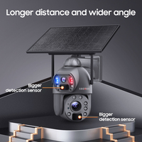 Caméra solaire SECTEC 10W à double objectif, zoom 20x, 6MP, 3K, 4G, extérieure, IP66, boîtier métallique, caméra PTZ, détection humaine, sécurité, caméra de surveillance CCTV