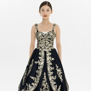 Sweet 16 Party Dress - Black Sweet 16 Dress - Floor-Length Ball Gown