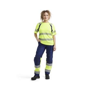 BLAKLADER - 350325373389XS T-shirt haute visibilité pour femme Jaune/Bleu marine-EAN 7330509894477 HI-VIS WORKWEAR - Product Image 3