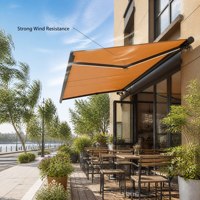 Auvent rétractable motorisé pour extérieur, commande électrique à distance, auvent de terrasse résistant au vent, auvent cassette fermé, parasol