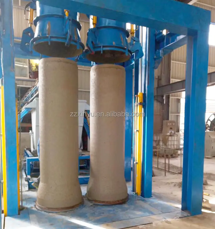 Macchina per la produzione di tubi a colonna in cemento RCC Hume per tubi di drenaggio in calcestruzzo
