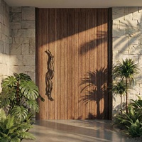 Paire de poignées de porte principale en cuivre pur sculptées en forme de branche d'arbre, design rustique en forme de brindille, poignées d'entrée haut de gamme pour villa et hôtel
