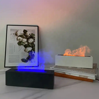 Diffuseur d'aromathérapie populaire 200ML humidificateur d'air à flamme rouge et bleu 2 couleurs diffuseurs d'arôme d'huile essentielle de flamme