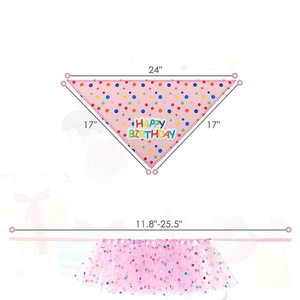 Set Completo <span class=keywords><strong>Compleanno</strong></span> Cane: Bandana, Cappello <span class=keywords><strong>e</strong></span> Vestito per Cuccioli - Accessori per Feste di <span class=keywords><strong>Compleanno</strong></span>, Gonna Tutu Carina per Cani <span class=keywords><strong>e</strong></span> Gatti di Taglia Piccola, Media <span class=keywords><strong>e</strong></span> Grande - Product Image 3