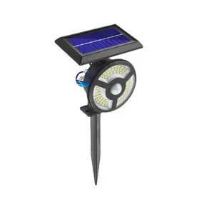 Luz solar IP65 LED moderna para gramado ao ar livre à prova d'água, dois métodos de instalação, iluminação solar branca para jardim e quintal