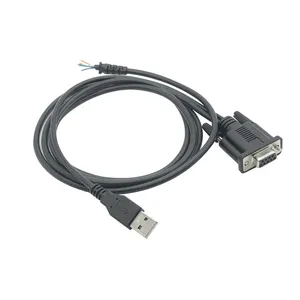 Custom RS232 USB to Open DB9 Cable for Machine Equipment Computers