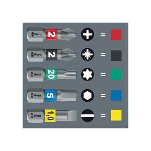 Wera Bit 867/1 IMP DC T40 longitud 25 mm 1/4 pulgadas C6.3 impactador, DC - Product Image 3