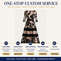 Robe trapèze en tulle avec appliques en dentelle, marque privée, OEM ODM, style streetwear automne, avec bordure en satin et doublure nude, jupe midi à empiècements