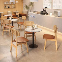 Ensemble de restaurant de thé de Hong Kong de style sud-est asiatique café rétro magasin de thé au lait chaise de salle à manger et combinaison de meubles de Table